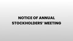 Prime Media Holdings, Inc. - Notice of Annual Stockholders' Meeting